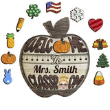 Welcome To My Classroom - Personalized Teacher Interchangeable Wood Sign