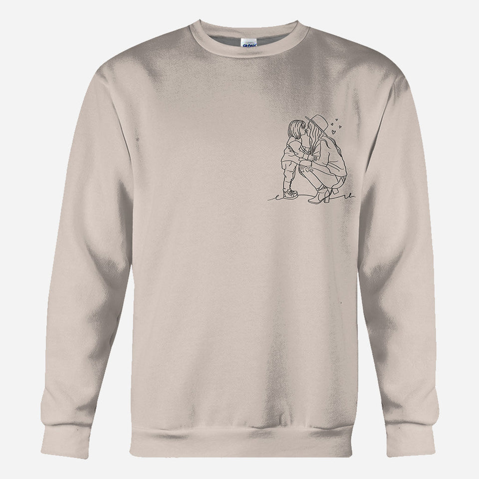 Line Drawing - Personalized Step Mom All Over Shirt