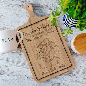 Grandma's Kitchen - Personalized Grandma Cutting Board