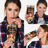 Love Books And Cats - Personalized Book Tumbler