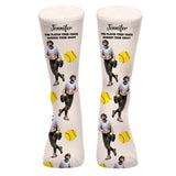 Their Coach Warned - Personalized Softball Socks