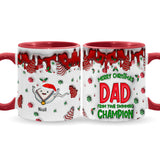 Merry Christmas Dad From Your Swimming Champion - Personalized Father Accent Mug
