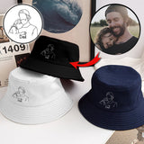 Custom Photo - Personalized Father Embroidered Bucket Hat