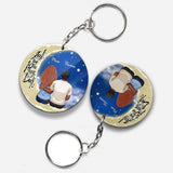To The Moon And Back - Gift for grandma, mom, dad, grandpa - Personalized Keychain