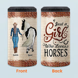 Just A Girl Who Loves Horses - Personalized Horse Can Cooler