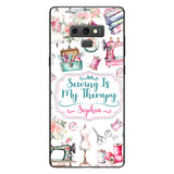Sewing Is My Therapy - Personalized Sewing Phone Case
