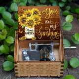 You Are My Sunshine - Gift for grandma, dad, mom, grandpa - Personalized Hand Crank Music Box