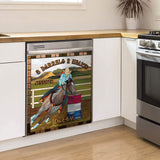3 Barrels 2 Hearts 1 Dream - Personalized Horse Dishwasher Cover