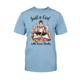 Just A Girl Who Loves Books - Personalized Book T-shirt and Hoodie