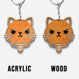 Cute Cat - Personalized Cat Keychain