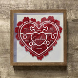 Mom You Are The Piece - Gift for mom, grandma, aunt, aunt, dad - Personalized Flower Shadow Box