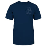 Custom Line Art - Personalized Step Mom Embroidered T-shirt