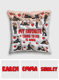 My Favorite Thing To Do Is You - Personalized Couple Throw Pillow