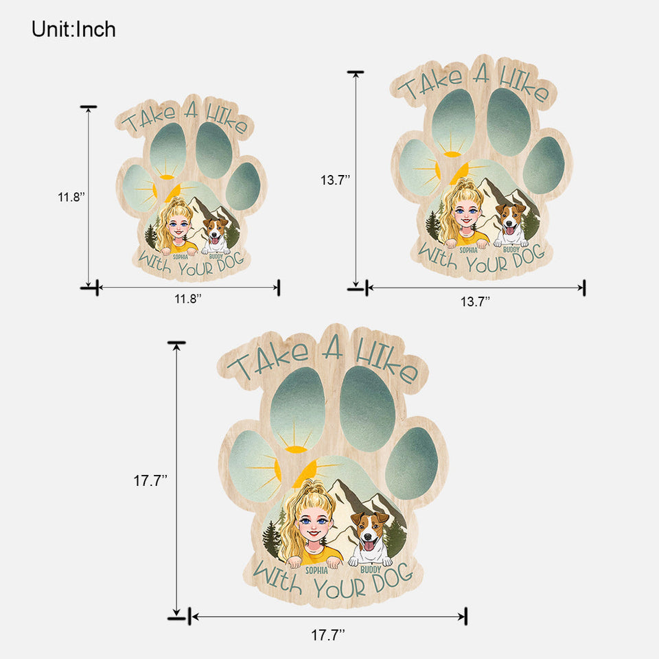 Take A Hike - Personalized Hiking Custom Shaped Wood Sign