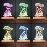 I Love You To The Moon And Back - Personalized Family Shaped Plaque Light Base