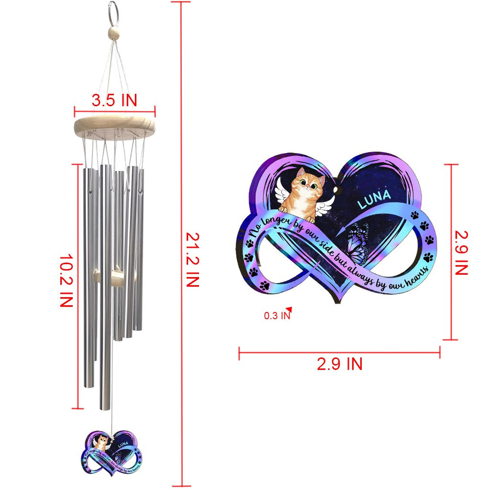 No Longer By Our Side - Personalized Dog Wind Chime