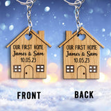 Our First Home - Personalized Housewarming Keychain