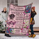 To My Daughter Breast Cancer Awareness Blanket 0622