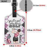 Just a girl - Personalized Golf Leather Luggage Tag