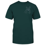 Custom Line Art - Personalized Dog Embroidered T-shirt