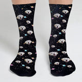 Custom Face Galaxy - Personalized Dog Socks