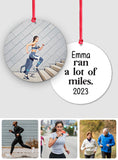 Ran A Lot Of Miles - Personalized Running Ornament