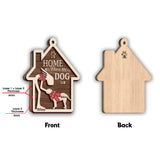Home Is Where My Dog Is - Personalized Dog 2 Layered Piece Ornament