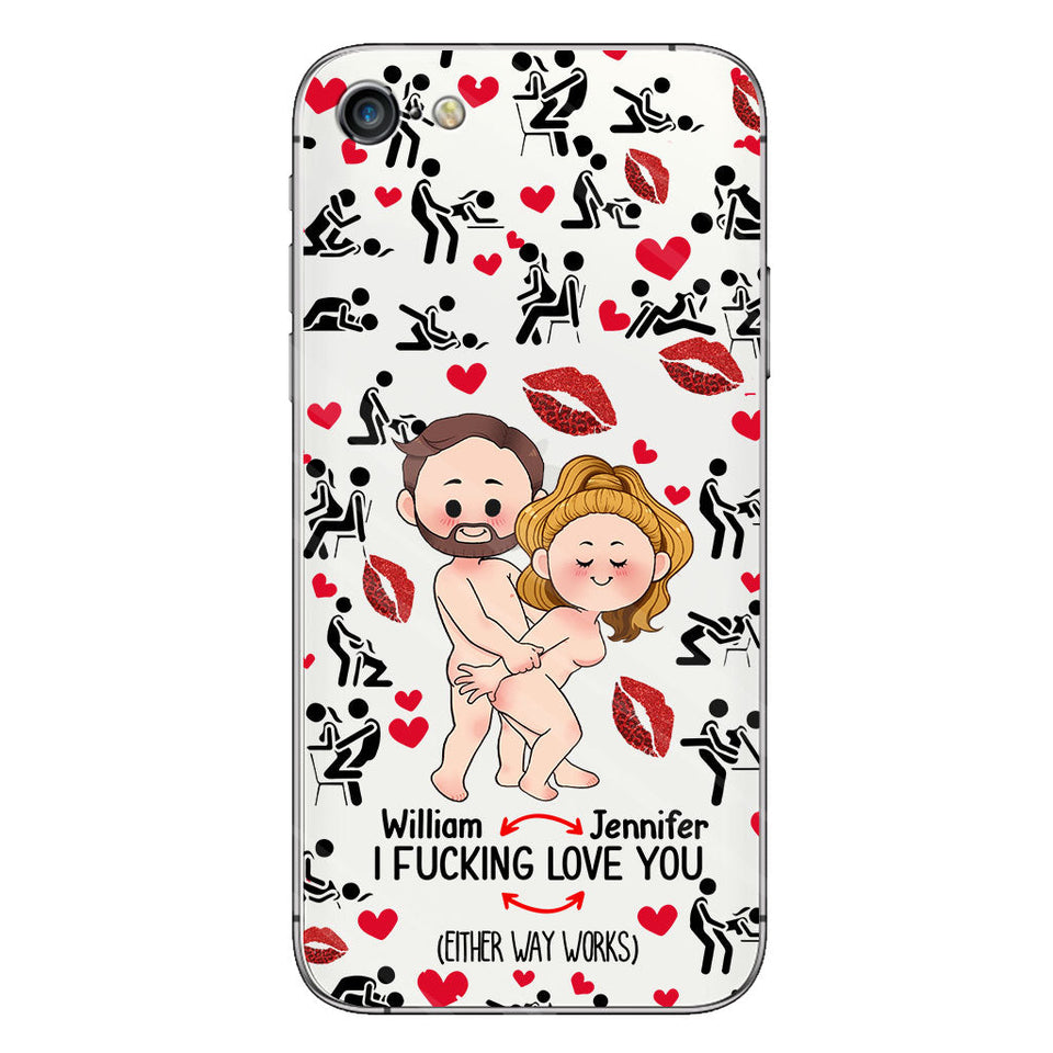 I Love You - gift for husband, wife, boyfriend, girlfriend - Personalized Clear Phone Case