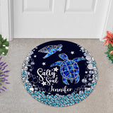 Salty Soul - Personalized Turtle Shaped Doormat