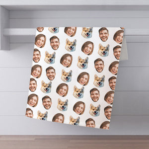 Funny Face - Personalized Couple Towel