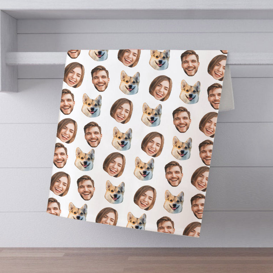 Funny Face - Personalized Couple Towel