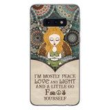 I'm Mostly Peace - Personalized Yoga Phone Case
