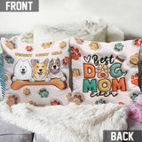 Best Dog Mom Ever - Personalized Dog Throw Pillow