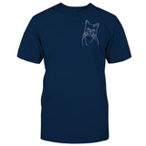 Custom Line Art - Personalized Cat Embroidered T-shirt