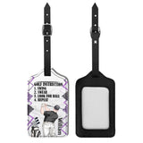 Just a girl - Personalized Golf Leather Luggage Tag