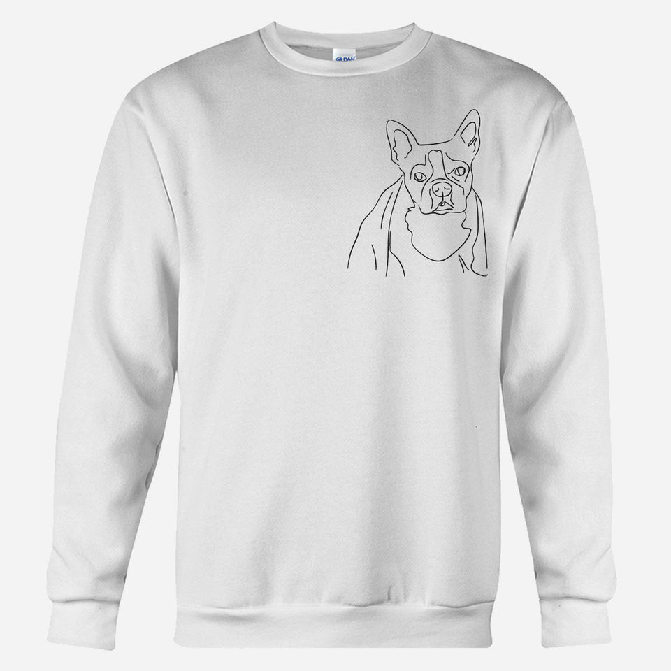 Custom Line Art - Personalized Dog Embroidered Sweater