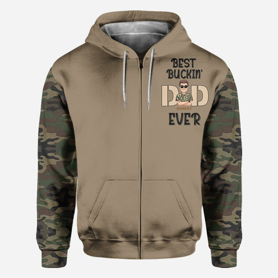 Best Buckin' Dad - Personalized Hunting All Over Shirt