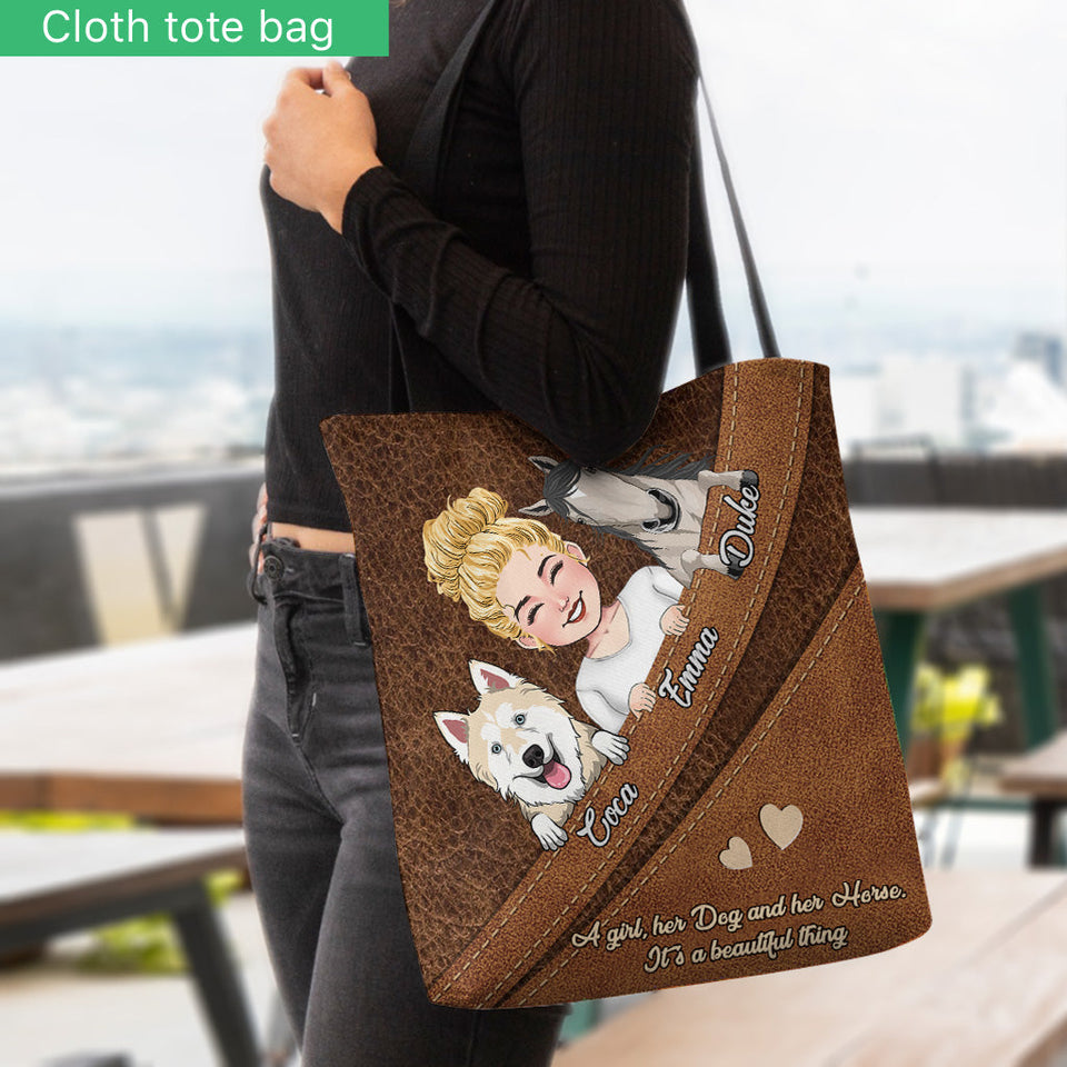 What A Beautiful Thing - Personalized Horse Tote Bag