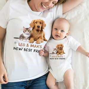 Custom Cartoonized Pet Photo - Gift for Newborn - Personalized Baby Onesie