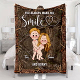 You Make Me Smile - Personalized Hunting Blanket
