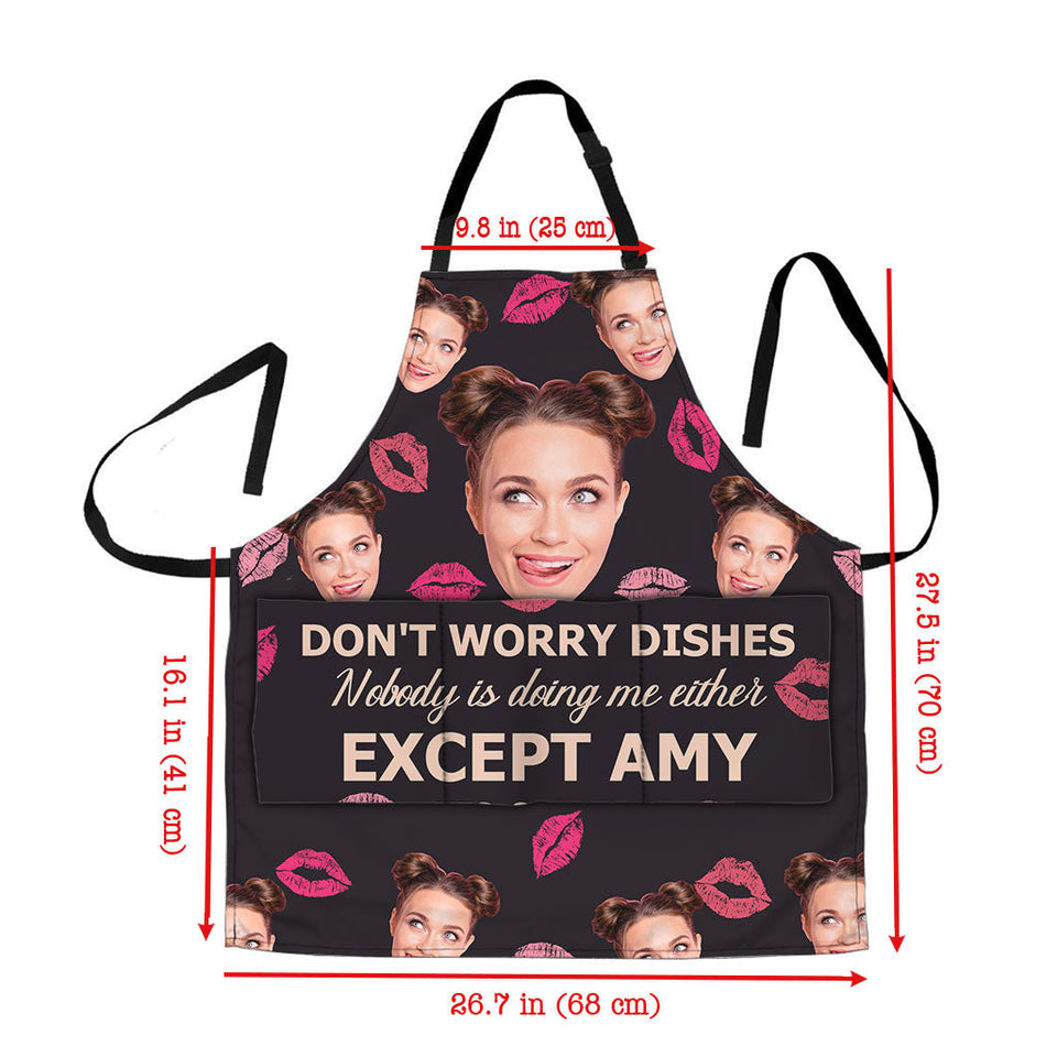 Don't Worry Dishes - Couple gift for husband, wife, girlfriend, boyfriend - Personalized Apron
