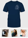 Custom Line Art - Personalized Bestie Embroidered T-shirt