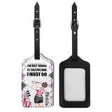 Just a girl - Personalized Golf Leather Luggage Tag