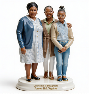 Custom African American Grandma and Daughters Any Photo - Forever Linked Together Custom Black Queen Acrylic Plaque Keepsake Home Living Room Decor Display