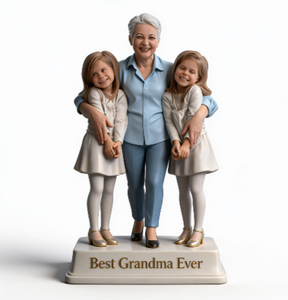 Custom Best Grandma Ever Any Photo – Personalized Grandmother and Granddaughters Acrylic Plaque, Custom Keepsake Gift for Home Decor