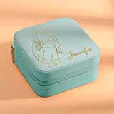 Custom Line Drawing - gift for grandma, mom, aunt, daughter, sister, granddaughter, wife, girlfriend - Personalized Jewelry Box