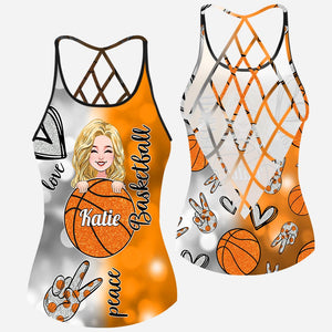 Cool Basketball Mom - Personalized Basketball Cross Tank Top