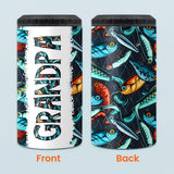 Reel Cool Dad - Fishing gift for dad, grandpa, him, husband - Personalized Can Cooler