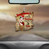 Dear Santa - Personalized Fishing One-sided Car Ornament