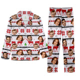 Custom Photo Pajamas Christmas - Family gift for anyone, dog lover, cat lover - Personalized Button Down Pajamas